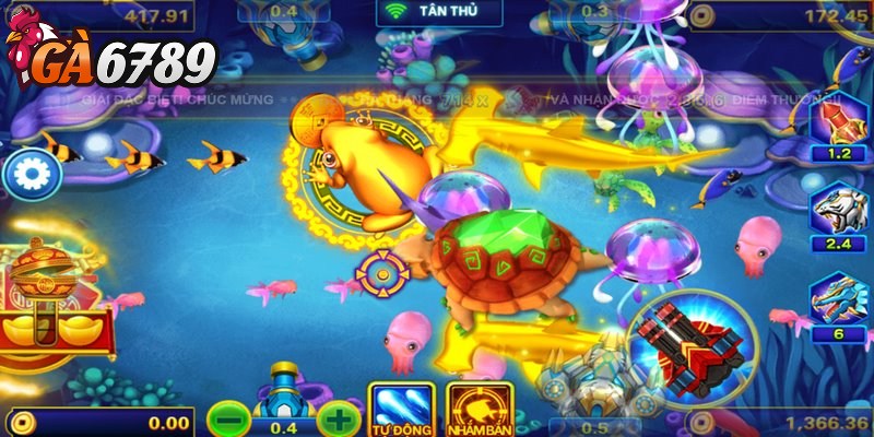 Bắn cá đổi thưởng GA6789 - Cách thành công cho game thủ 3 Game thủ thông minh nên xả đạn khi cá xuất hiện ra bàn bắn
