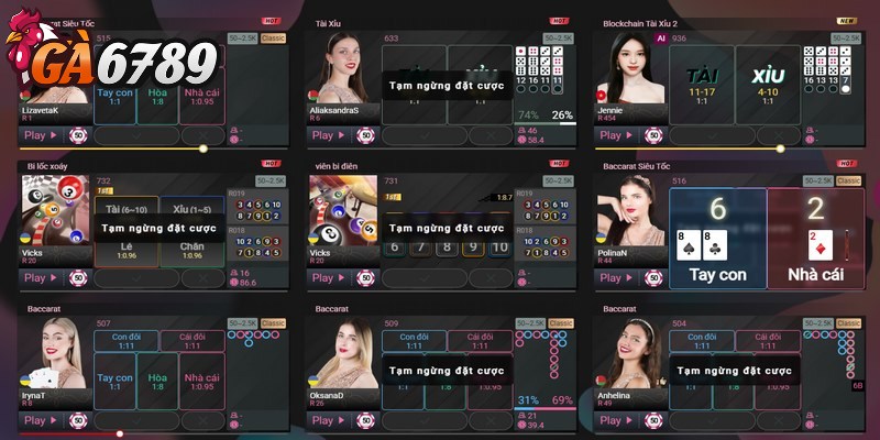 Casino trực tuyến GA6789 - Sòng bạc hấp dẫn game thủ giải trí 2 Baccarat là trò chơi phổ biến và được ưa chuộng nhất tại casino trực tuyến