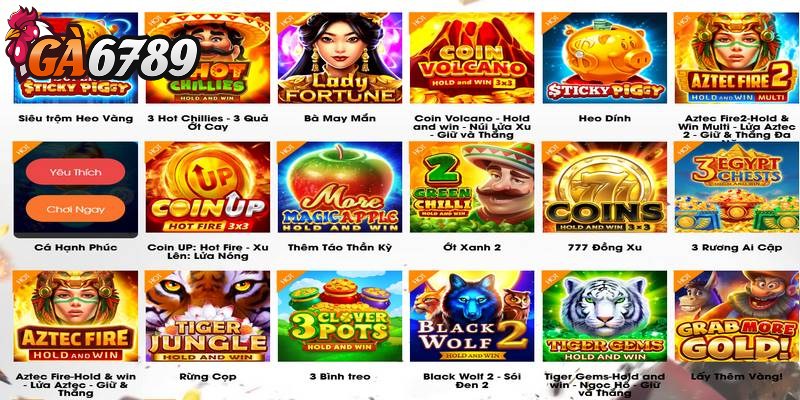 Nổ hũ GA6789 - Đổi thưởng hấp dẫn, làm giàu dễ nhất 2025 2 Các game trong nổ hũ chứa giá trị giải thưởng cực hấp dẫn
