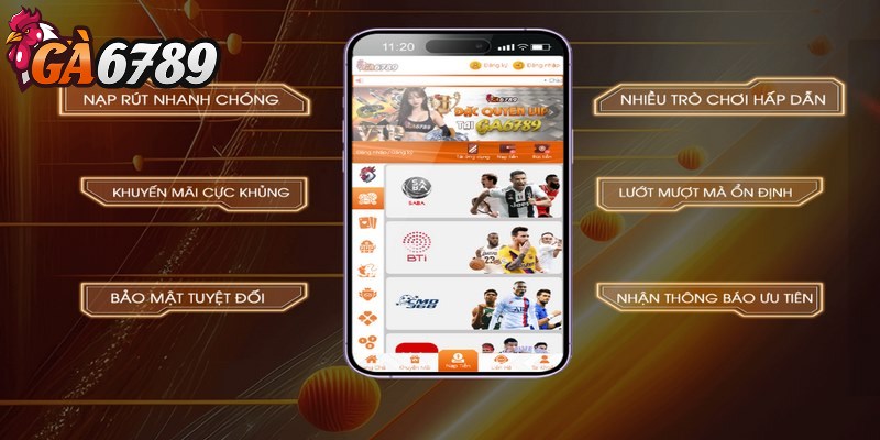 Tải app GA6789 về điện thoại nhanh chỉ trong giây lát 1 Tải app GA6789 mang đến nhiều lợi ích cho game thủ giải trí