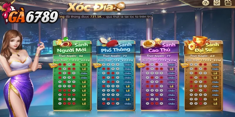 Xóc đĩa GA6789 - Trò chơi hấp dẫn cộng đồng game thủ 2 Giao diện trong trò chơi được thiết kế vô cùng chuyên nghiệp và ấn tượng